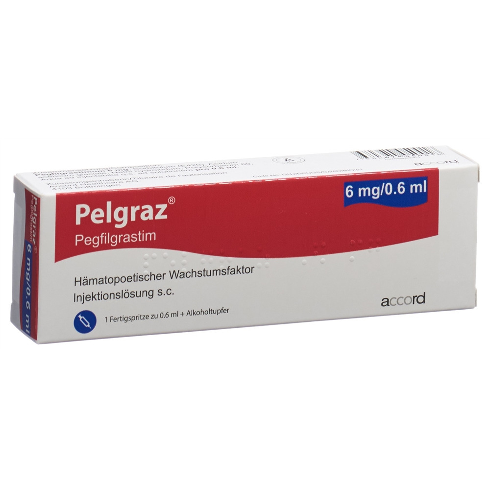 PELGRAZ sol inj 6 mg/0.6ml seringue préremplie sécurisée ser pré 0.6 ml, image principale