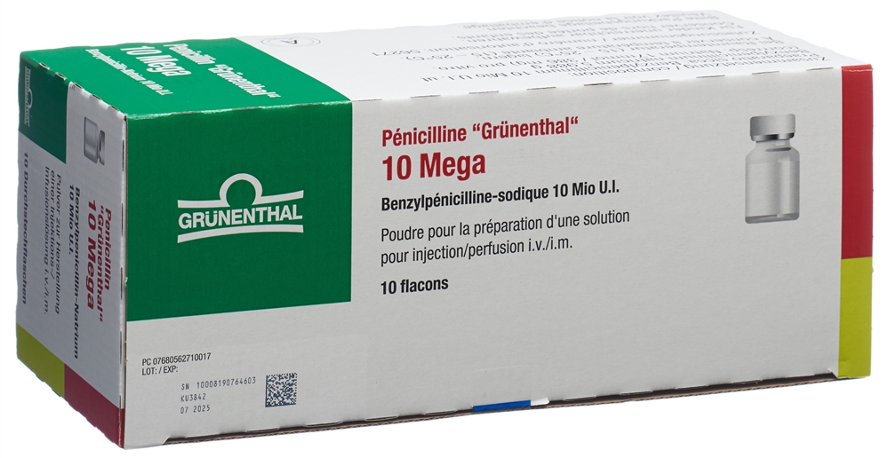 PENICILLINE Grünenthal 10 Mega, image 2 sur 2