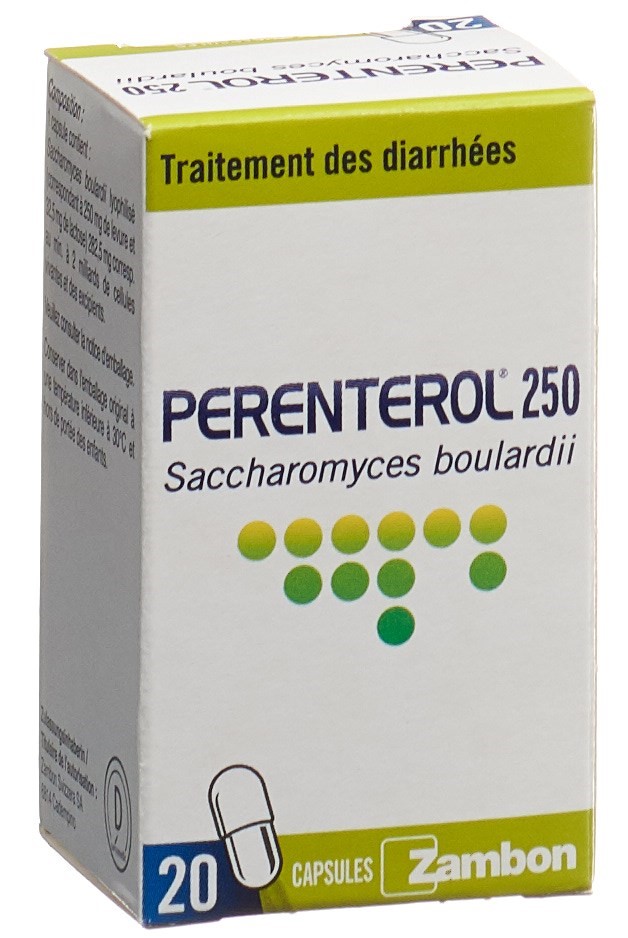 PERENTEROL caps 250 mg fl verre 20 pce, image 4 sur 5