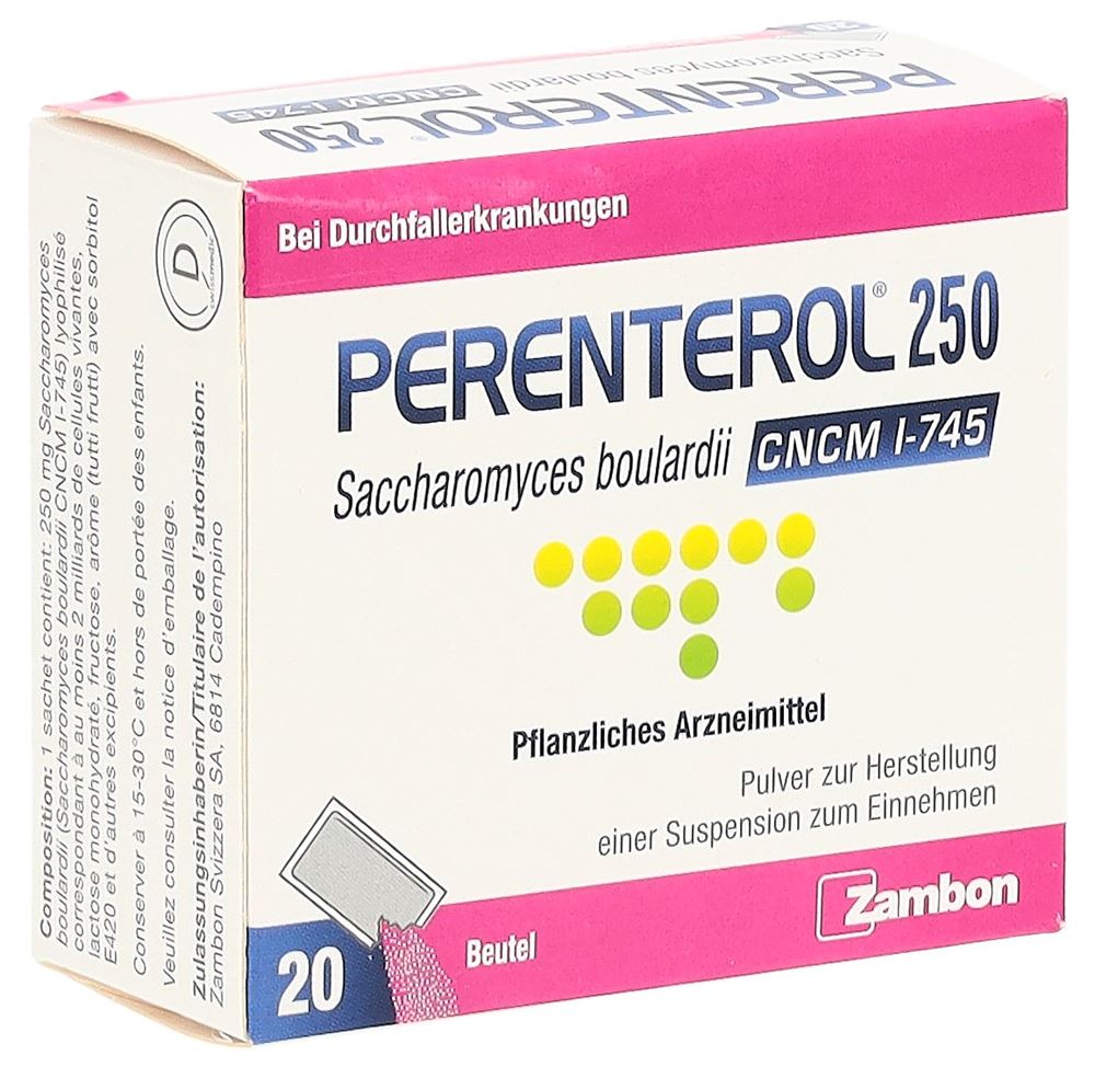 PERENTEROL pdr 250 mg sach 20 pce