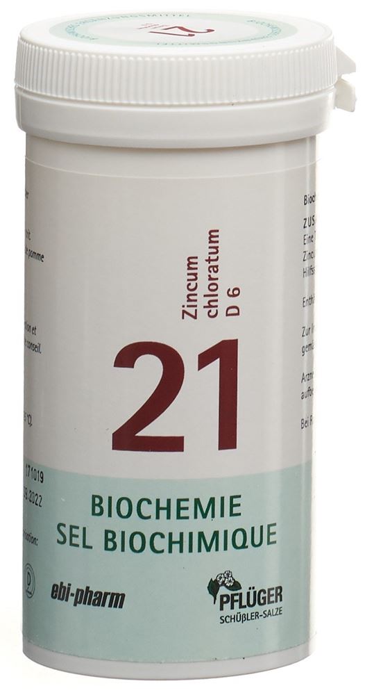 PFLUEGER Nr 21 Zincum chloratum 6 D, Hauptbild