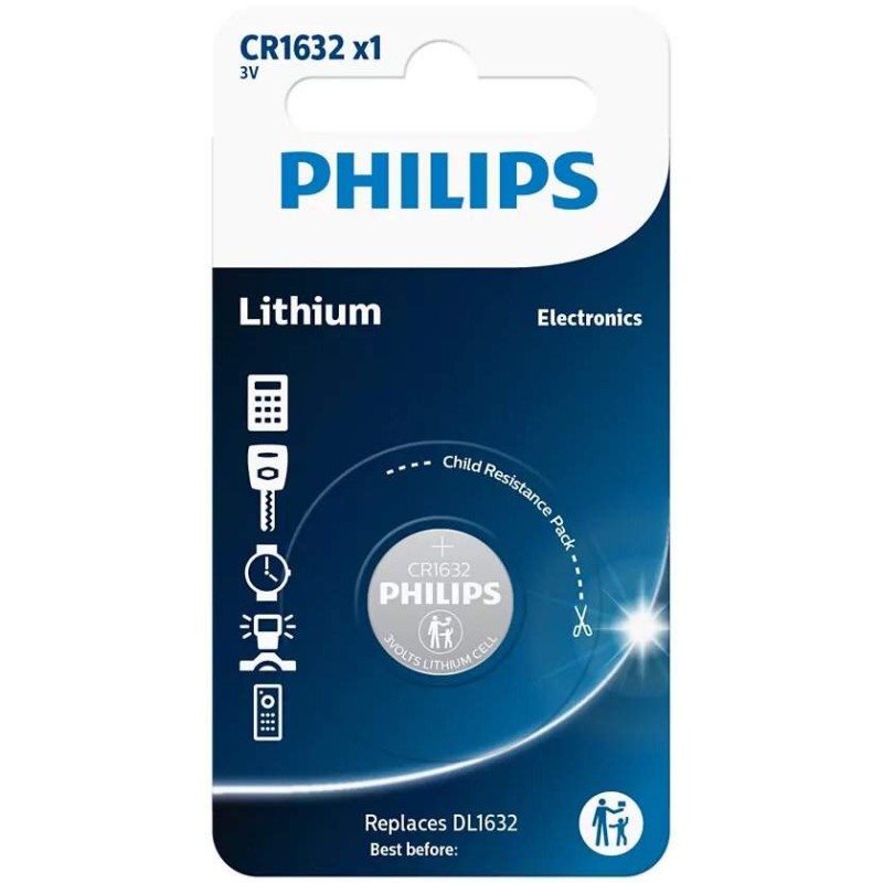PHILIPS piles boutons Lithium