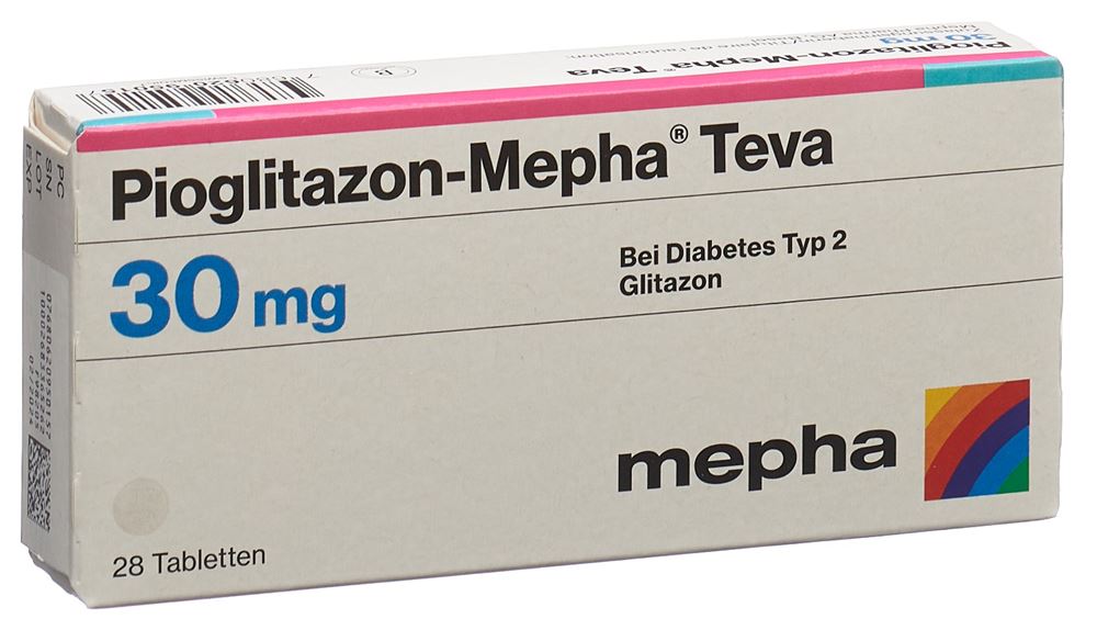 PIOGLITAZONE Mepha Teva 30 mg, image principale