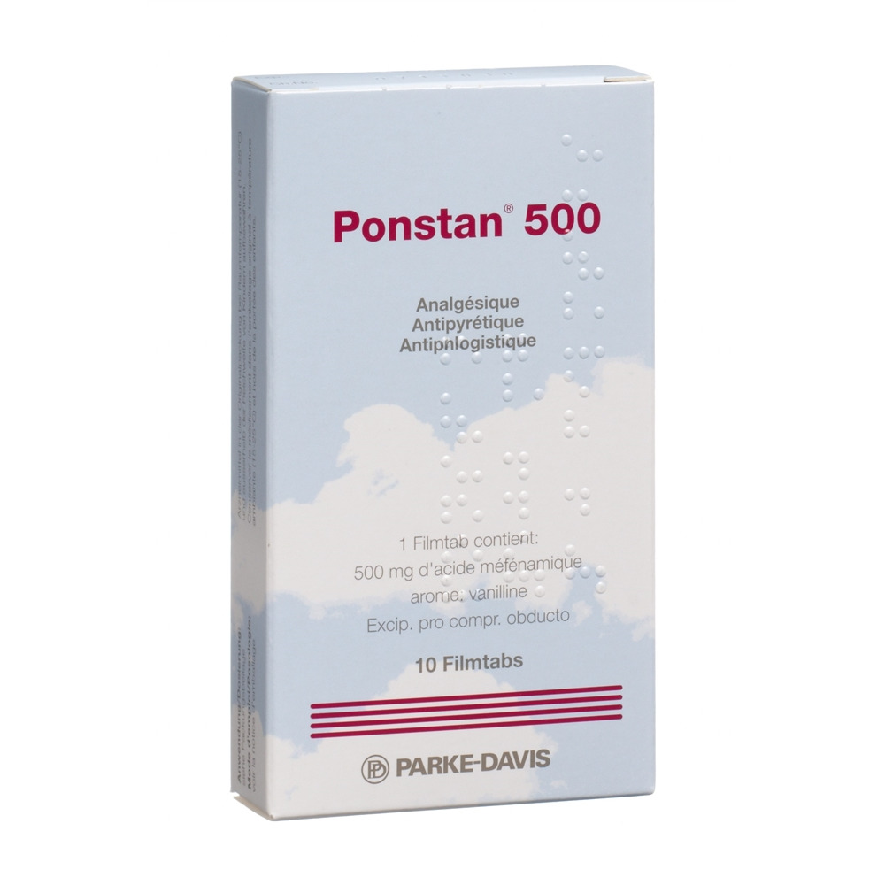 Ponstan cpr pell 500 mg blist 10 pce, image 2 sur 2