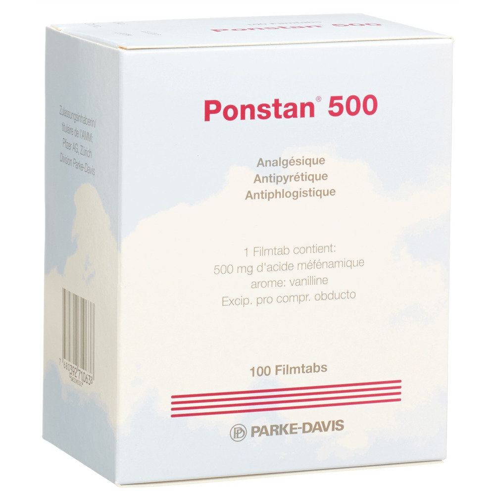 Ponstan cpr pell 500 mg blist 100 pce, image 2 sur 2