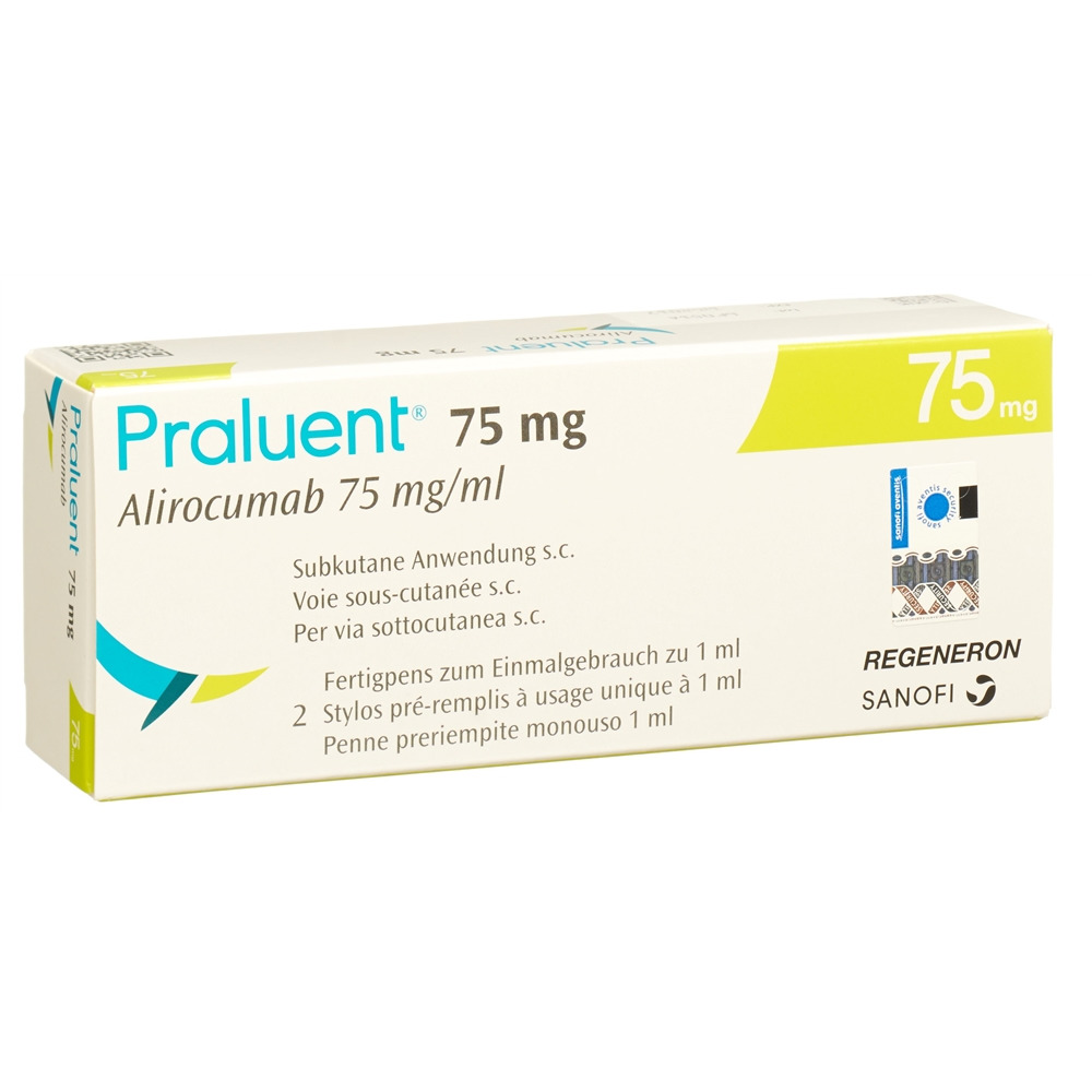 PRALUENT Inj Lös 75 mg/ml Fertigpen Fertpen 2 Stk