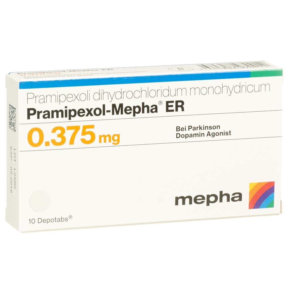PRAMIPEXOLE Mepha ER 0.375 mg, Hauptbild