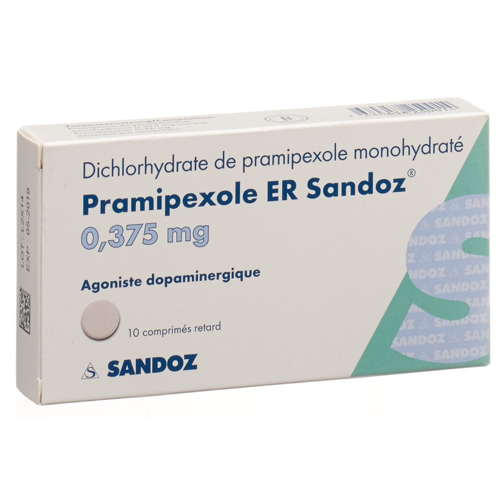PRAMIPEXOLE Sandoz 0.375 mg, image 2 sur 2