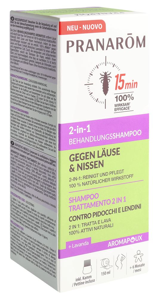 Pranarom Aromapoux shampoing traitant 2en1 anti-poux, image principale