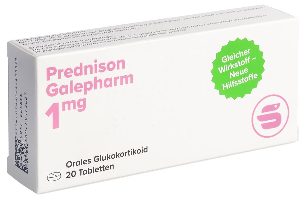 PREDNISONE Galepharm 1 mg, Hauptbild
