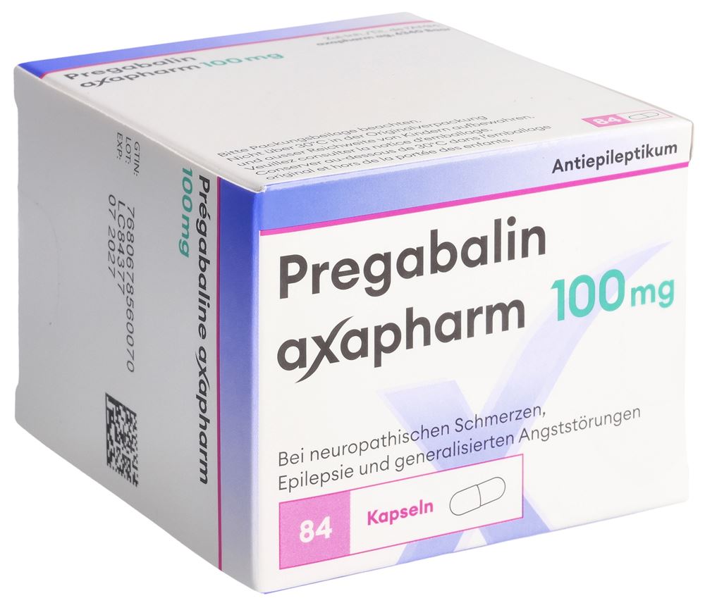 PREGABALINE axapharm 100 mg, Hauptbild
