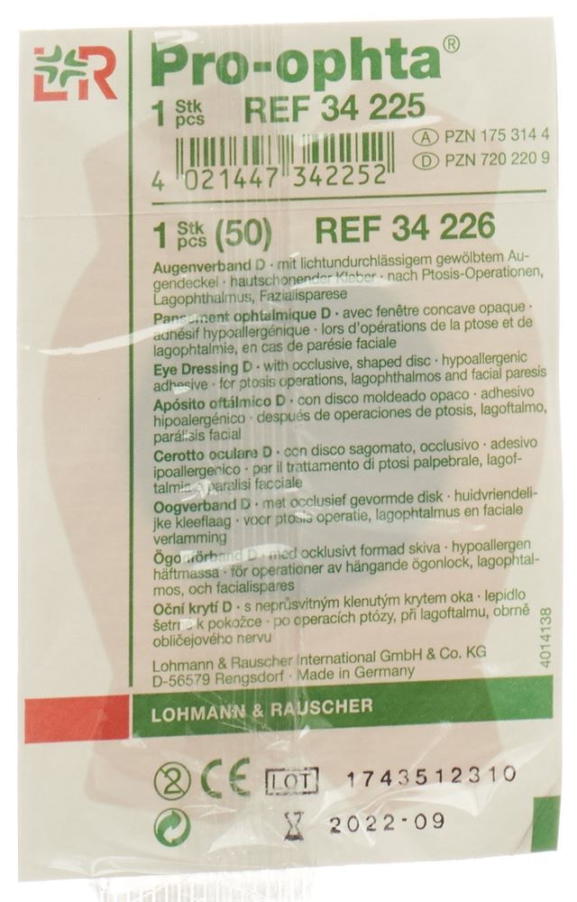 PRO OPHTA Augenverband D lichtdicht, Hauptbild PRO OPHTA Augenverband D lichtdicht, Hauptbild