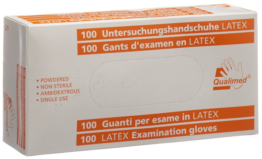 Qualimed Untersuchungshandschuhe Latex, Hauptbild