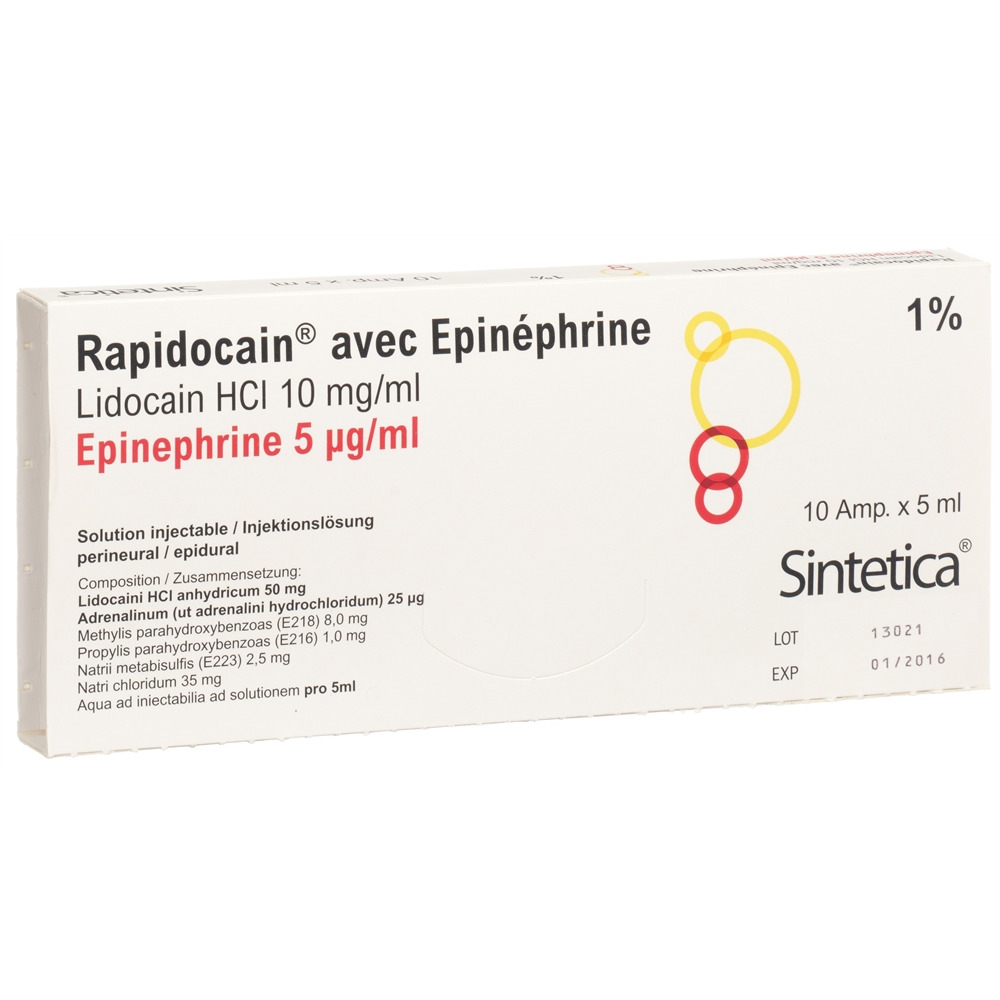 RAPIDOCAIN 10 mg/ml, image principale