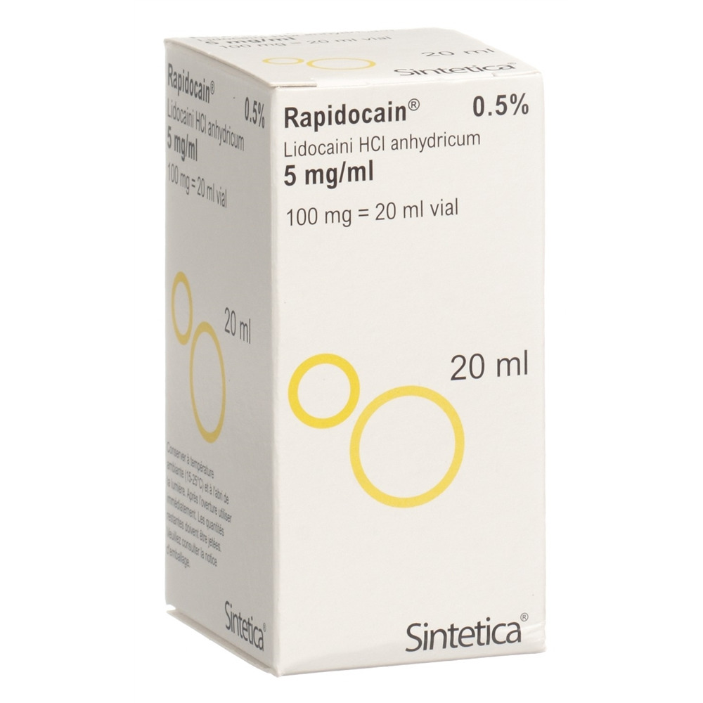 RAPIDOCAIN Inj Lös 100 mg/20ml ohne Konservierungsmittel Vial 20 ml, Hauptbild