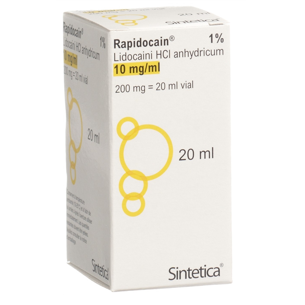 RAPIDOCAIN sol inj 200 mg/20ml sans conservateur vial 20 ml, image principale