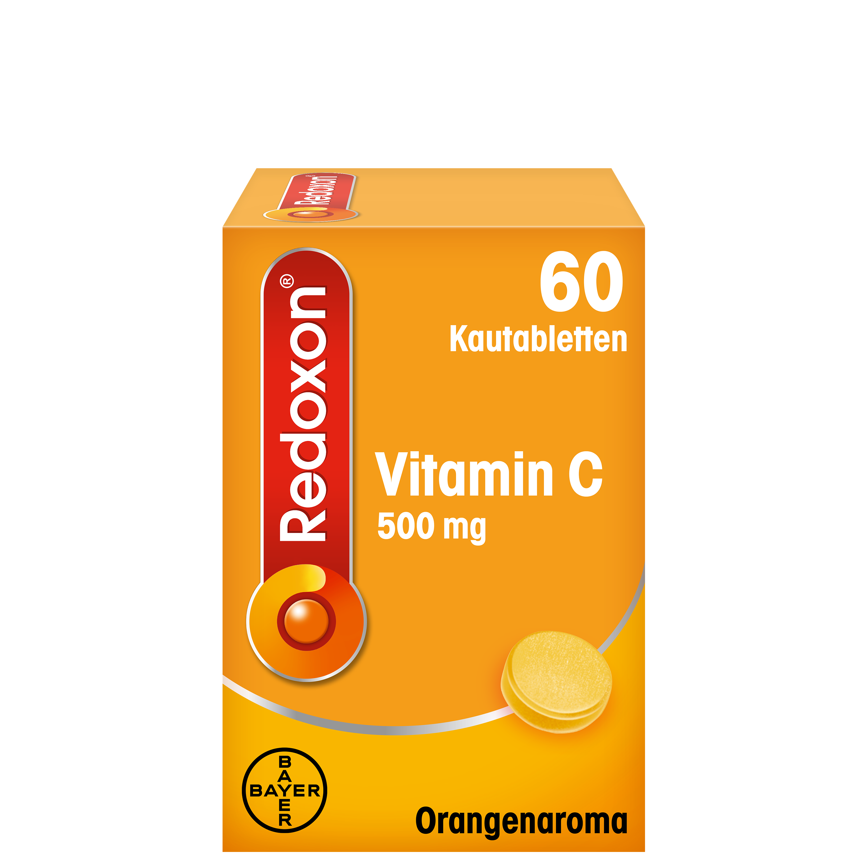 REDOXON cpr croquer 500 mg aromatisés à l'orange sans sucre bte 60 pce