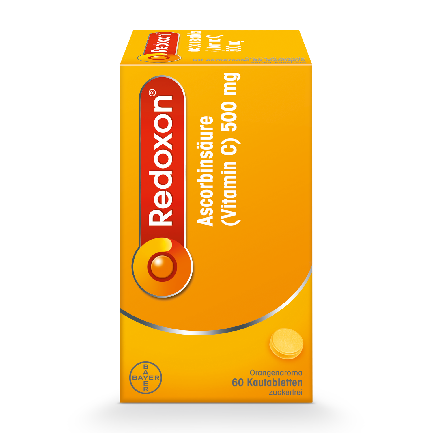 REDOXON cpr croquer 500 mg aromatisés à l'orange sans sucre bte 60 pce, image principale