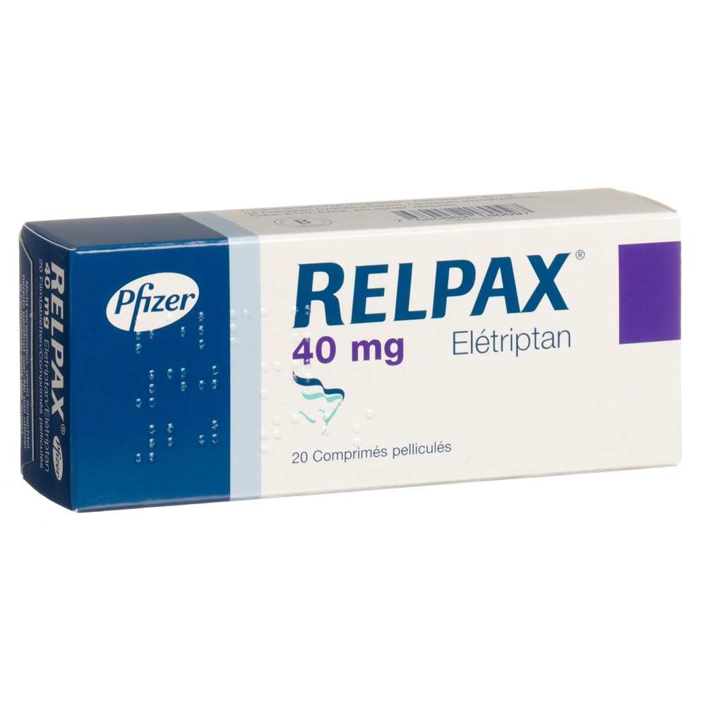 RELPAX cpr pell 40 mg blist 20 pce, image 2 sur 2