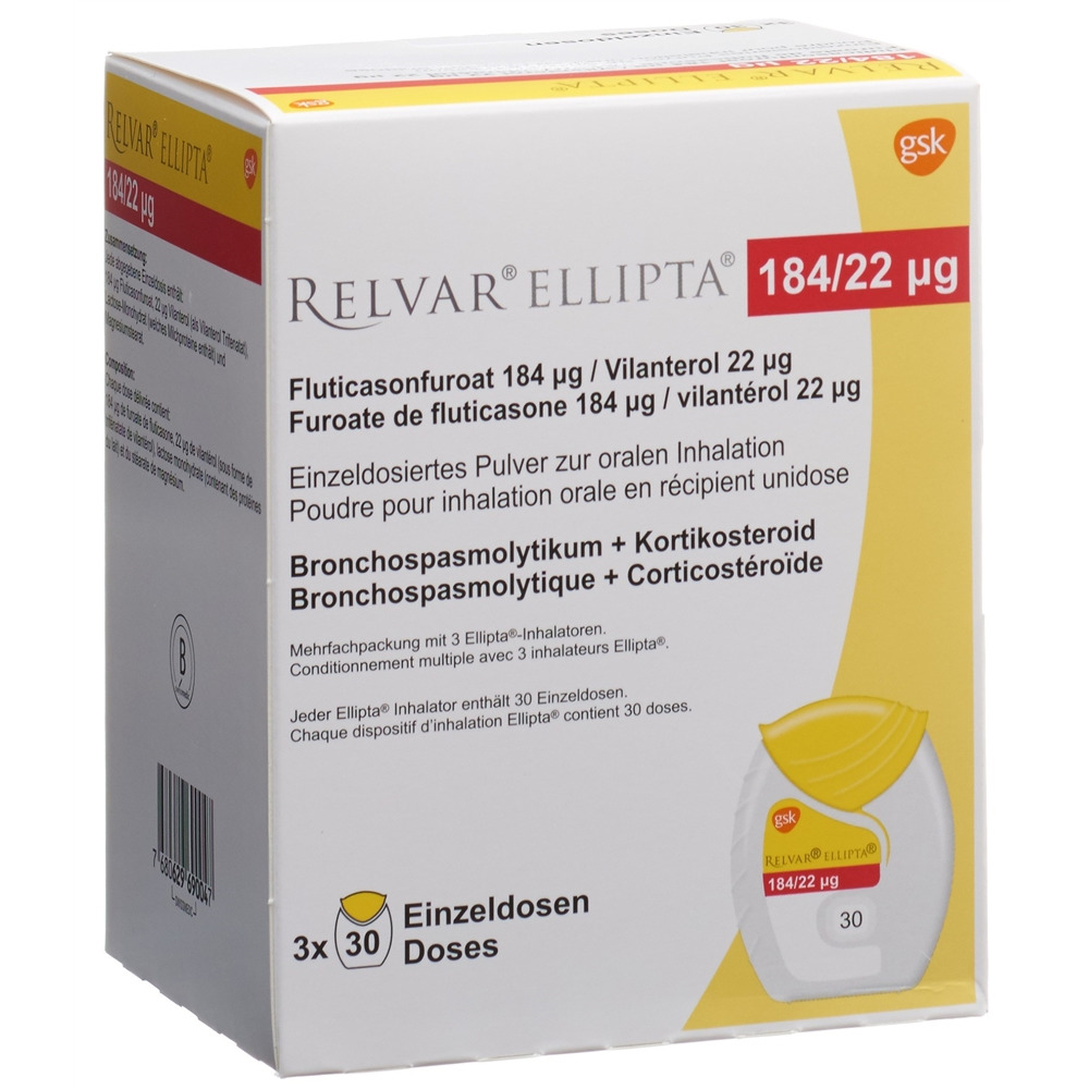 RELVAR ELLIPTA Inh Plv 184mcg/22mcg 30 Dos, Bild 2 von 2