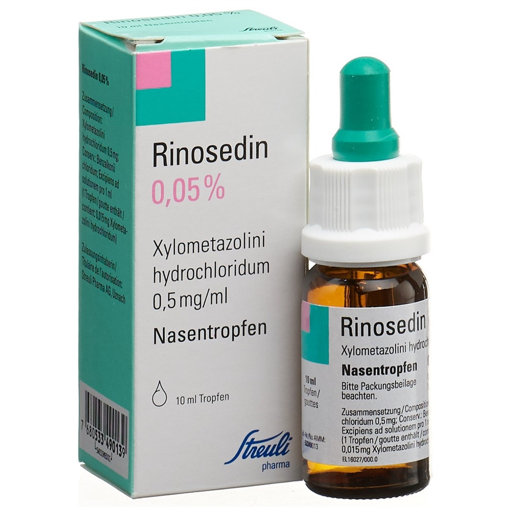RINOSEDIN Gtt Nas 0.05 % Fl 10 ml, Hauptbild