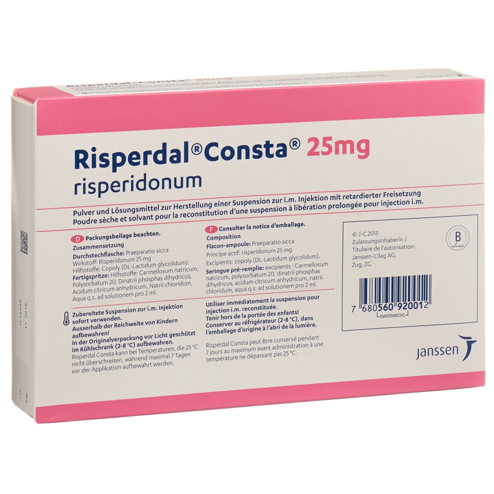 RISPERDAL Trockensub 25 mg mit Solvens Inj kit 1 Stk, Bild 2 von 2