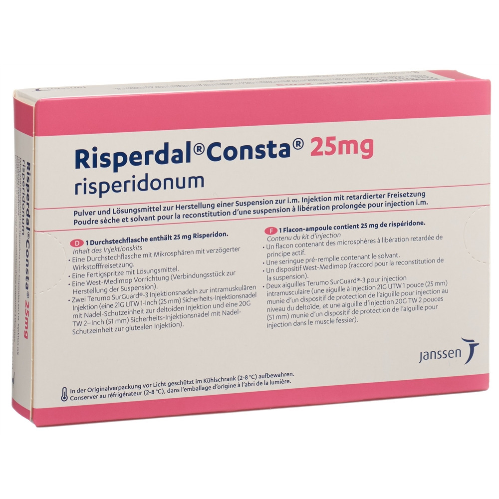 RISPERDAL Trockensub 25 mg mit Solvens Inj kit 1 Stk, Hauptbild