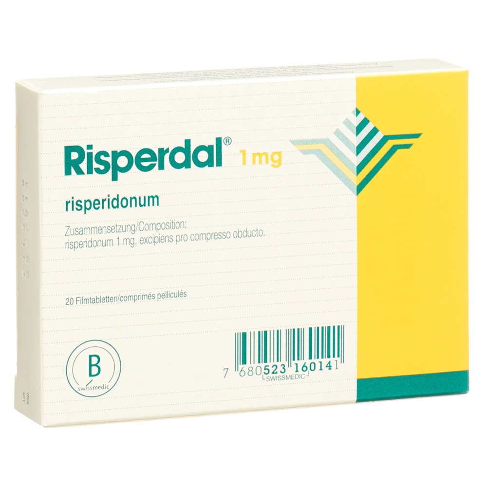 RISPERDAL cpr pell 1 mg blist 20 pce, image 2 sur 2