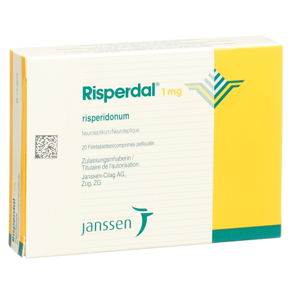 RISPERDAL cpr pell 1 mg blist 20 pce, image principale