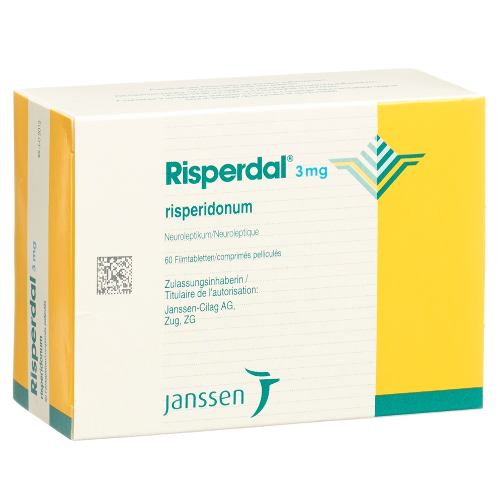 RISPERDAL cpr pell 3 mg blist 60 pce, image principale