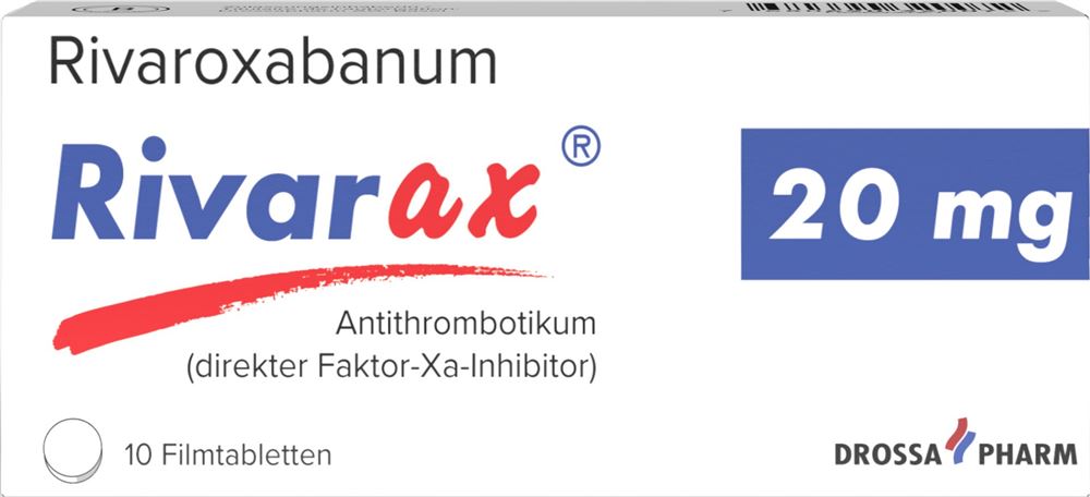 RIVARAX Filmtabl 20 mg Blist 10 Stk, Hauptbild