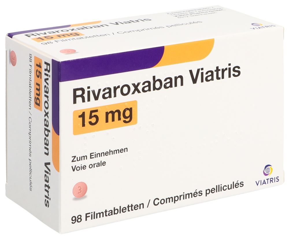 RIVAROXABAN Viatris 15 mg, image principale RIVAROXABAN Viatris 15 mg, image principale