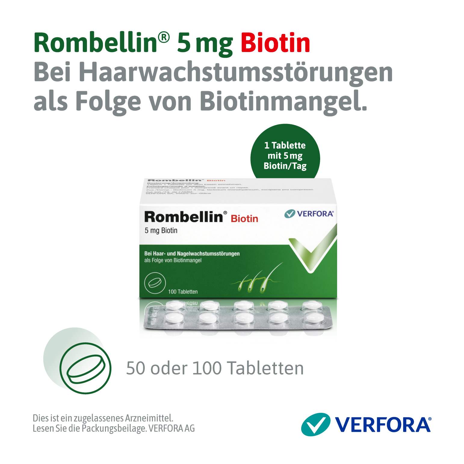 ROMBELLIN Tabl 5 mg Biotin Blist 50 Stk, Bild 3 von 6