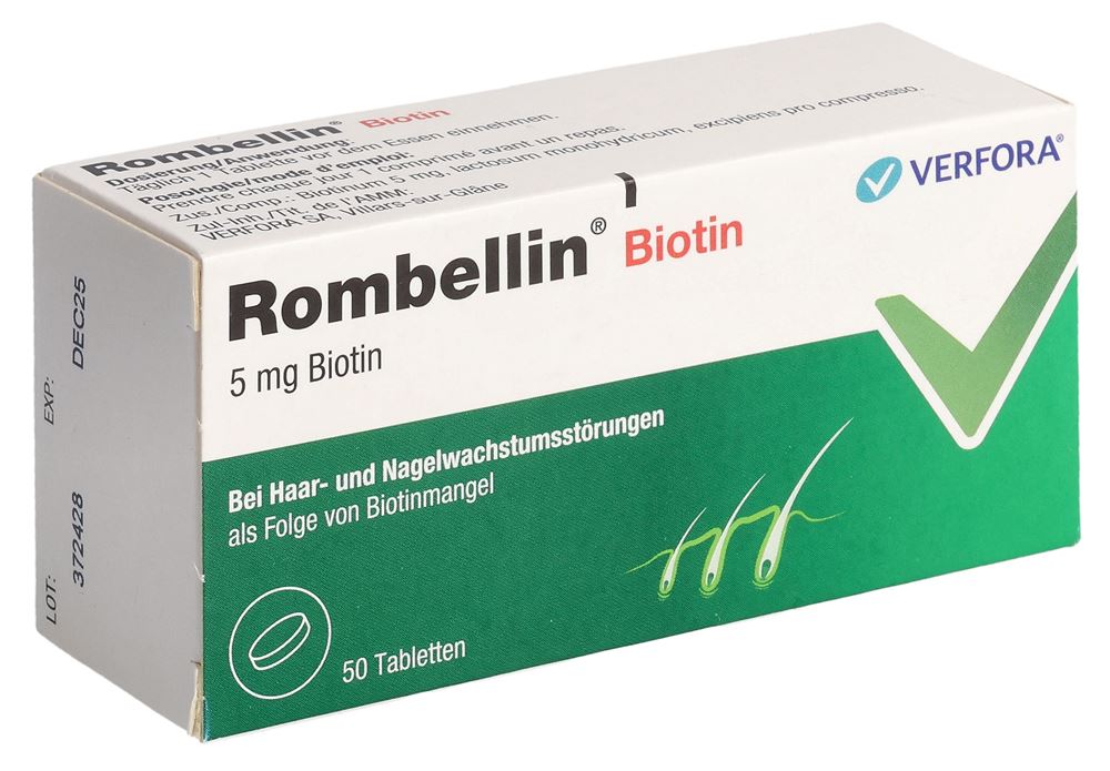 ROMBELLIN Tabl 5 mg Biotin Blist 50 Stk