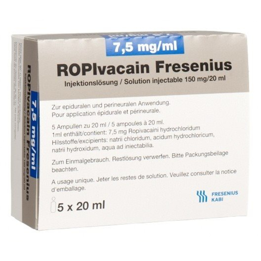 ROPIVACAINE Fresenius 7.5 mg/ml, image principale