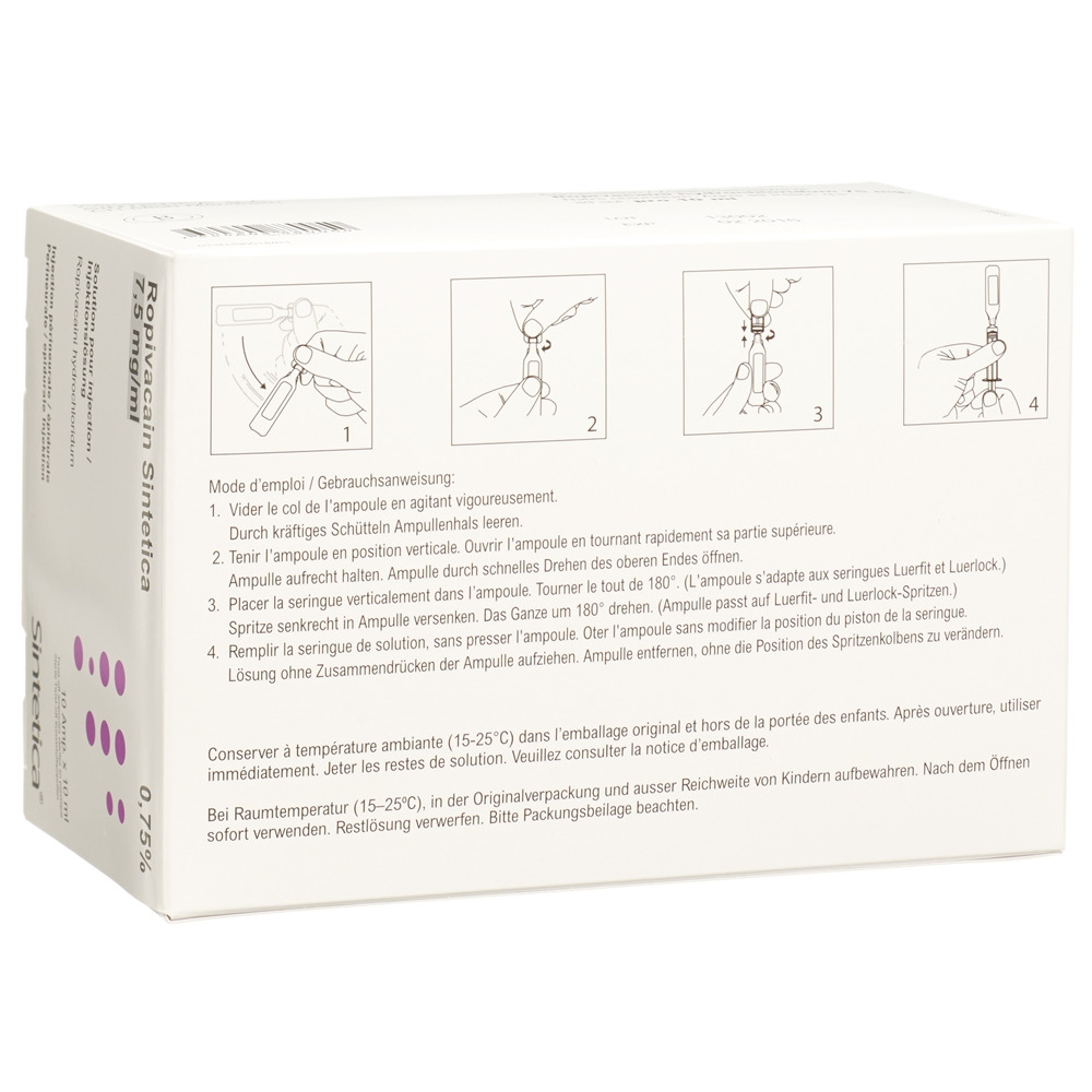 ROPIVACAINE Sintetica 7.5 mg/ml, Bild 2 von 2