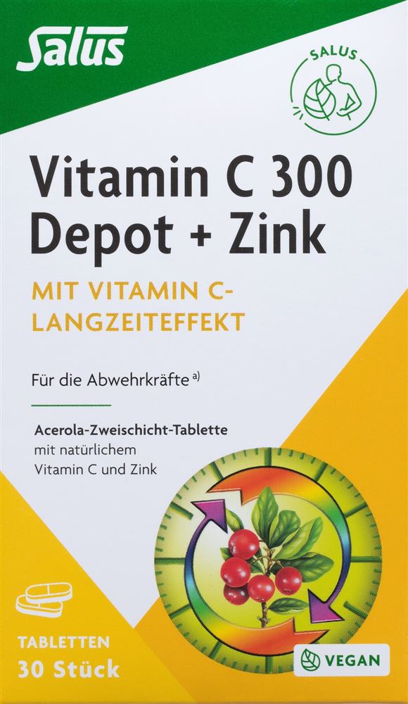 SALUS Vitamine C 300 dépôt + zinc