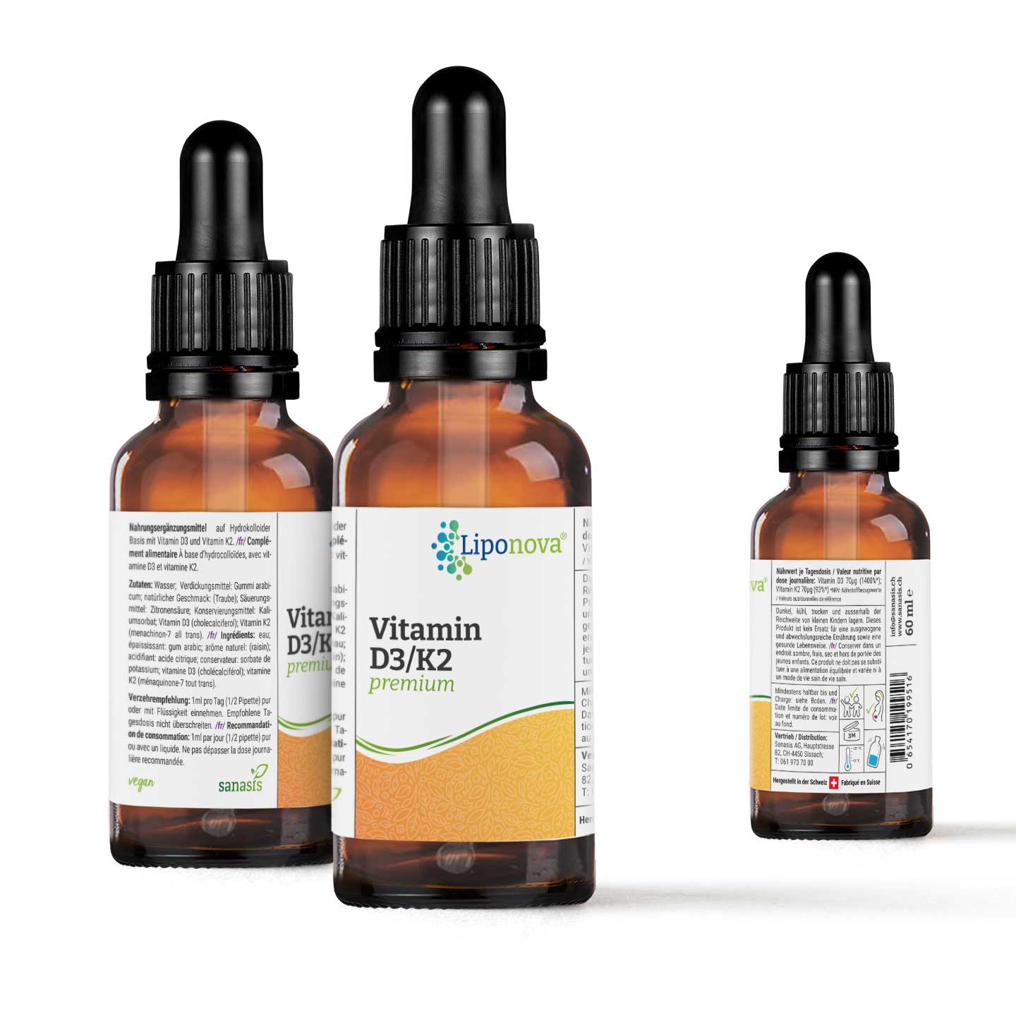 SANASIS liponova vitamine D3/K2 liposomal, image 2 sur 3