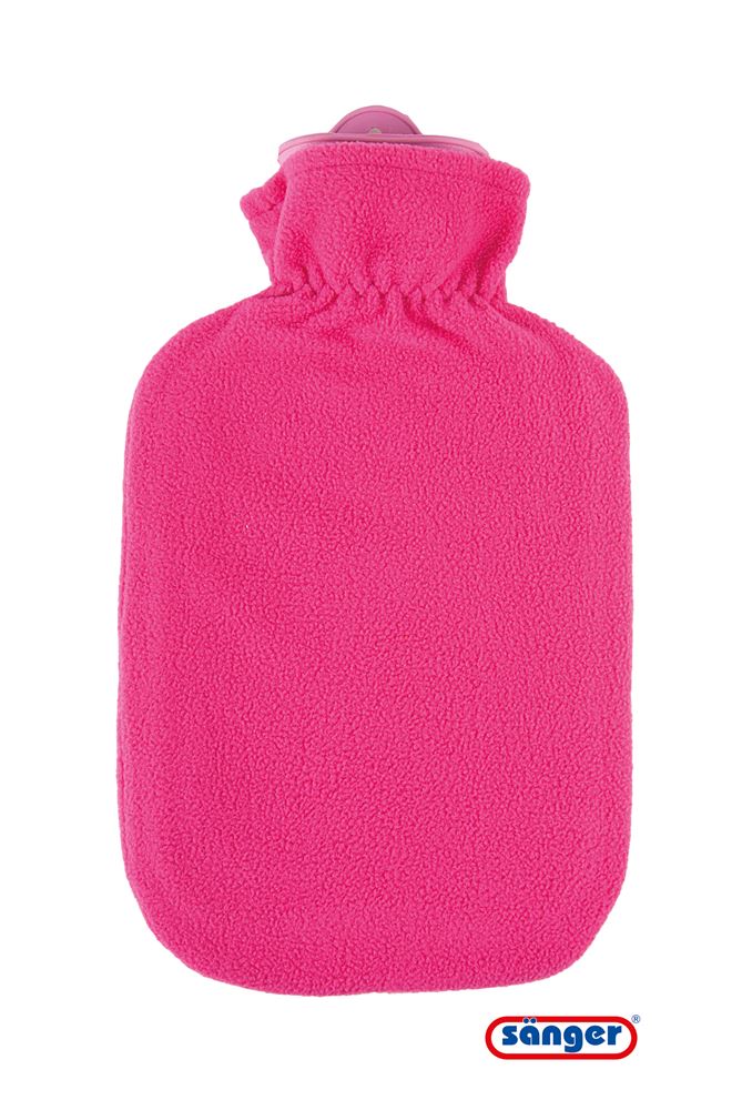SAENGER bouillotte en caoutchouc avec housse velours
