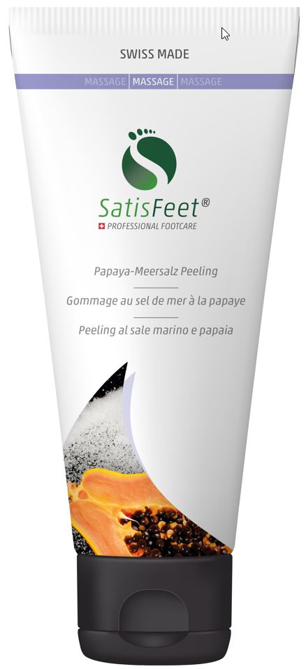 SATISFEET Papaya-Meersalz Peeling, Hauptbild