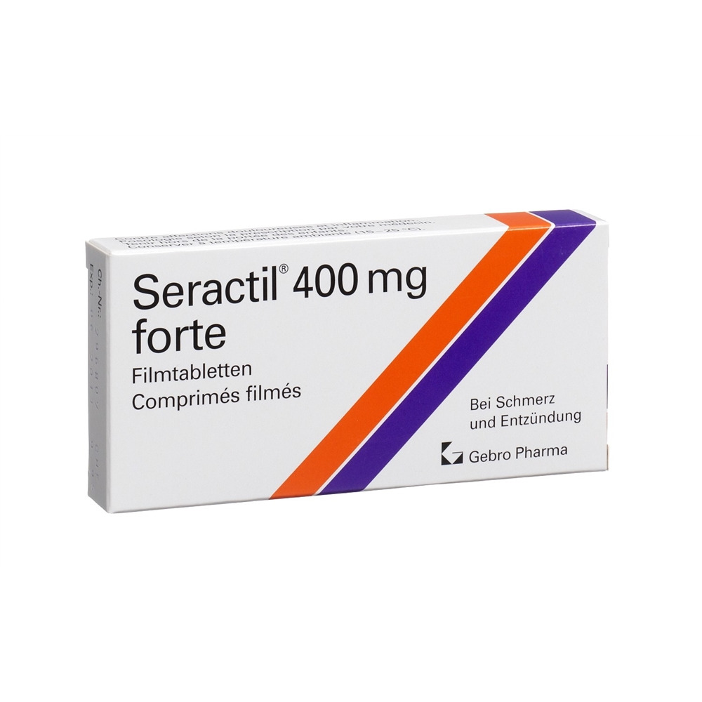 SERACTIL cpr pell 400 mg forte blist 10 pce, image principale
