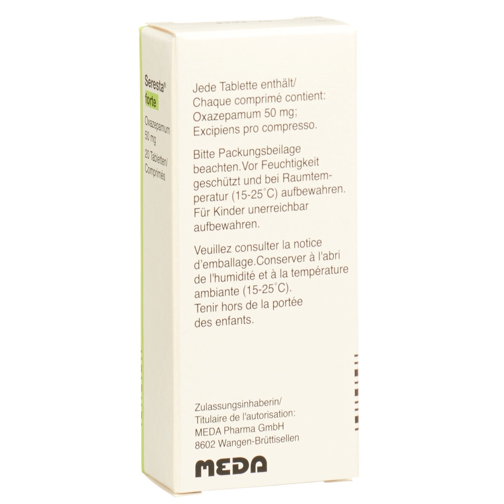 SERESTA cpr 50 mg forte blist 20 pce, image 2 sur 2