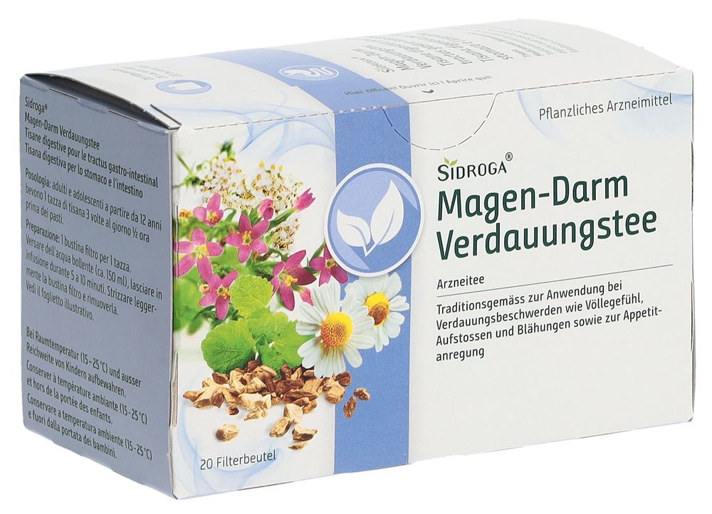 Sidroga tisane digestive pour le tractus gastro-intestinal