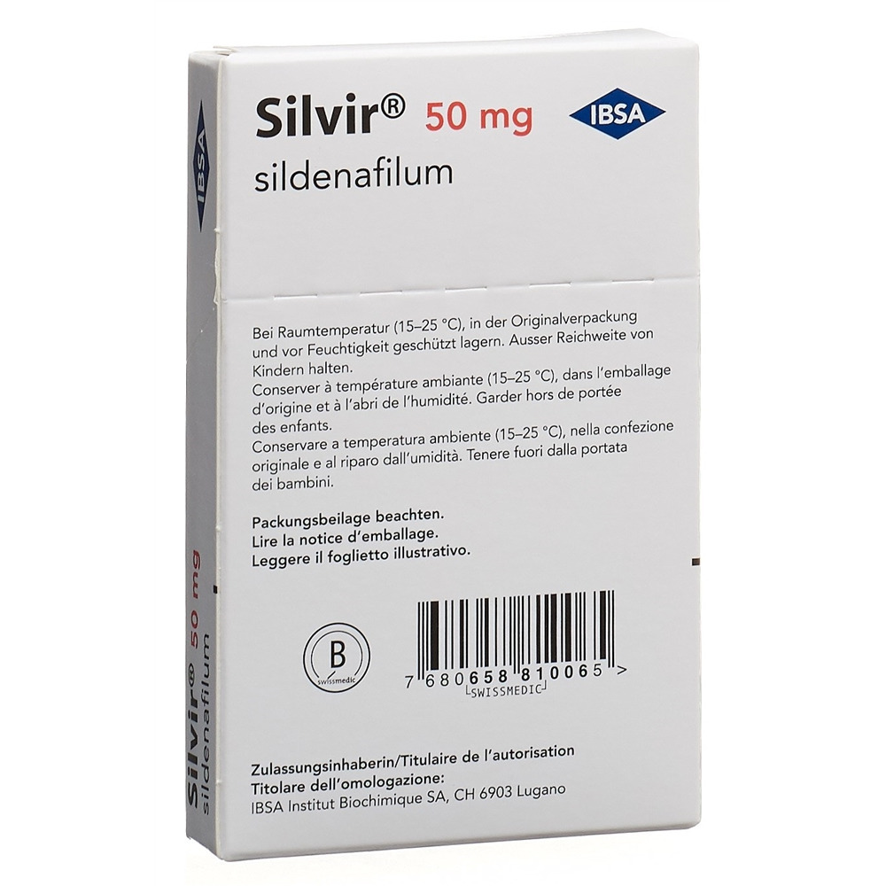 SILVIR film orodisp 50 mg blist 4 pce, image 2 sur 2