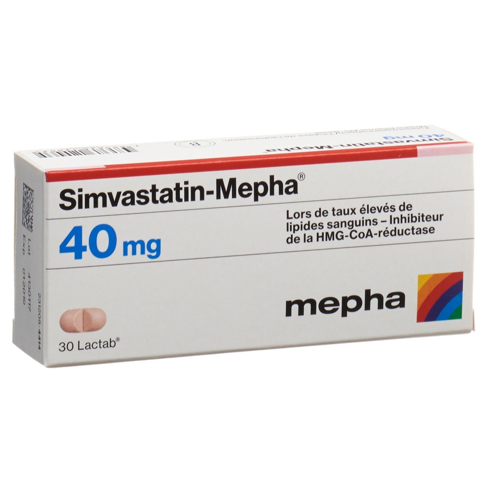 SIMVASTATINE Mepha 40 mg, image 2 sur 2