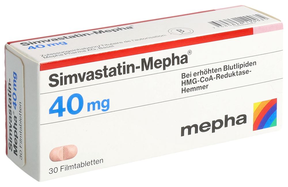 SIMVASTATINE Mepha 40 mg, Hauptbild