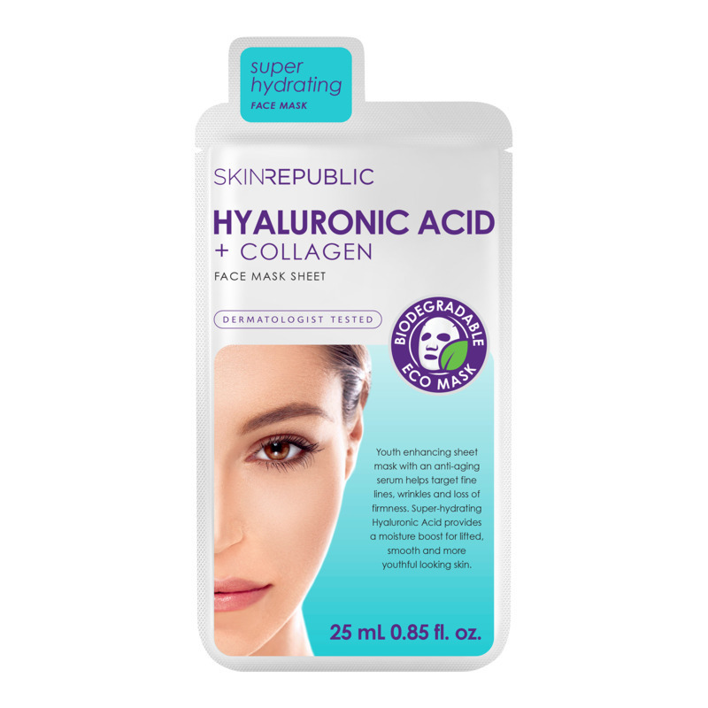 SKIN REPUBLIC Hyaluronic Acid + Collagen Face Mask, Hauptbild