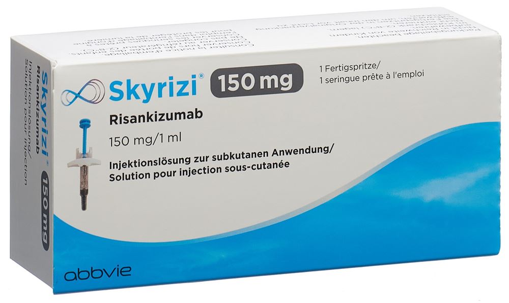 SKYRIZI Inj Lös 150 mg/ml Fertigspritze Fertspr 1 Stk, Hauptbild