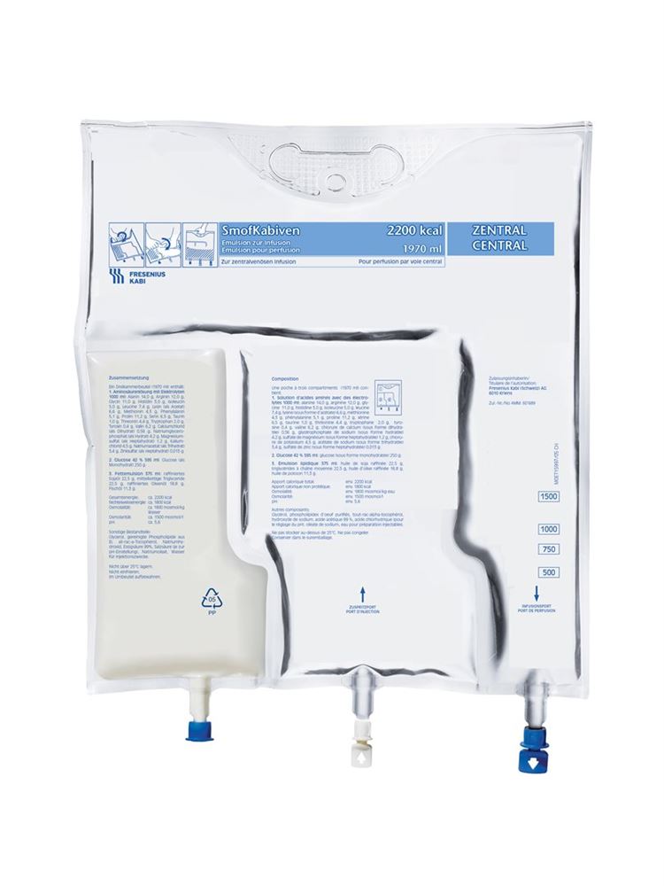 SMOFKABIVEN émuls perf 1970ml sachet 4 pce, image principale SMOFKABIVEN émuls perf 1970ml sachet 4 pce, image principale