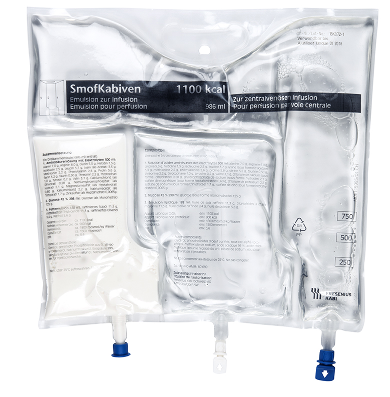 SMOFKABIVEN Inf Emuls 986ml Beutel 4 Stk, Hauptbild